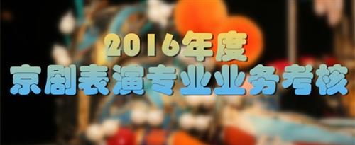 干死我个小骚逼视频国家京剧院2016年度京剧表演专业业务考...